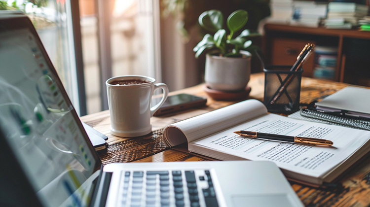 calm desk representing time blocking, business boundaries, and protecting your energy