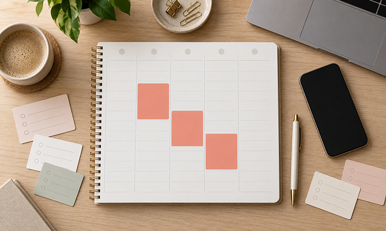 Weekly calendar with protected time for Big Rock business priorities